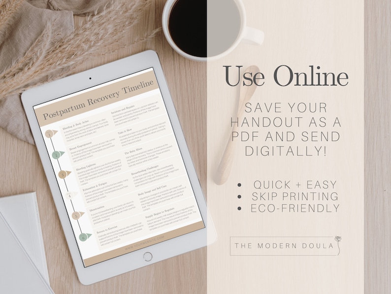 Postpartum Recovery Timeline Client Handout, Postpartum Warning Signs ...