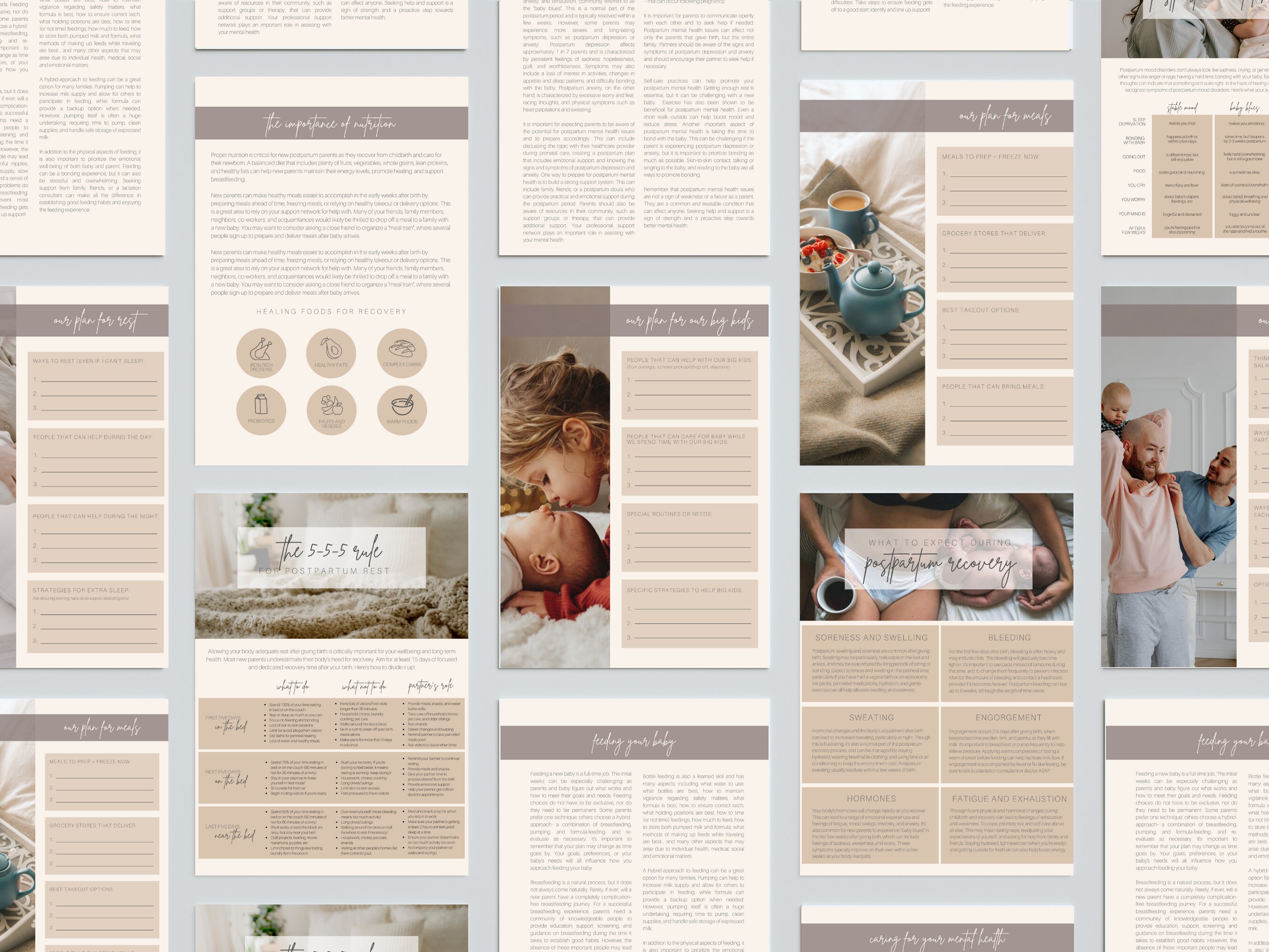 Postpartum Planning Workbook Template for Doulas and Birthworkers ...