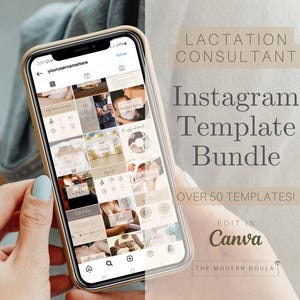 Lactation Consultant Instagram Templates, IBCLC Social Media Posts, Breastfeeding Instagram Templates, Editable Social Media Posts