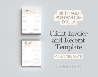Birth and Postpartum Doula Invoice and Receipt, Doula Client Forms, Editable Doula Template, Doula Intake Forms, Doula Business Paperwork