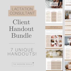 Breastfeeding Education Handout Bundle, Editable IBCLC Handouts, Postpartum Doula Client Resources, Lactation Consultant Handout Templates