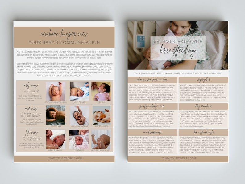 Breastfeeding Education Handout Bundle Editable IBCLC Etsy
