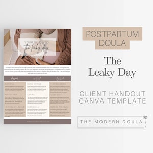 Folheto do Dia Vazado, Folheto de Planejamento Pós-Parto, Folheto de Doula, Formulários para Clientes de Doula, Doula Pós-Parto, Modelo de Formulário de Planejamento Pós-Parto