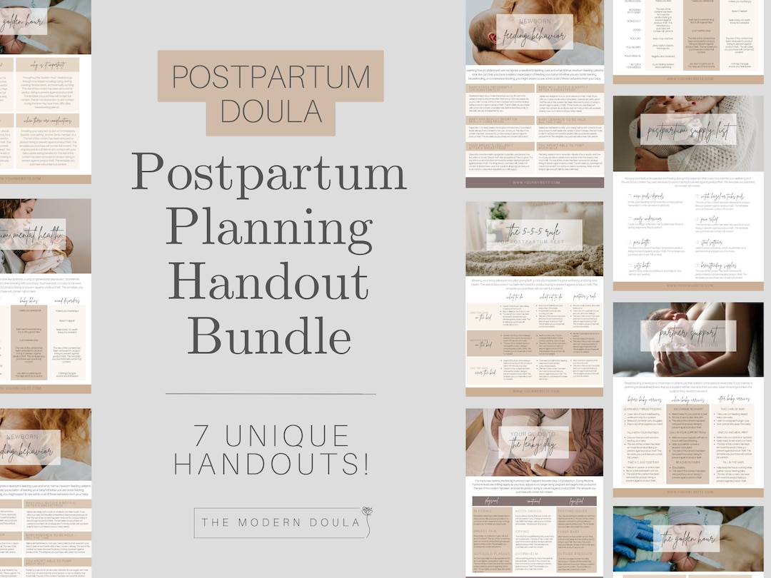 Dula Worksheets.pdf Doula Handouts, Editable Birth Doula Handouts, Postpartum Planning ...