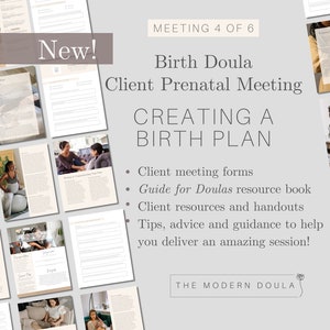 Birth Doula Prenatal Meeting, Creating a Birth Plan, Client Prenatal Appointment, Childbirth Education, Doula Client Handouts, Doula Forms