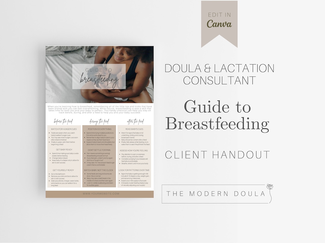 Guide to Breastfeeding Handout, Postpartum Doula Client Handout