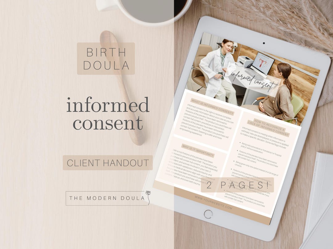 Consent Handout.pdf Informed Consent Client Handout, Birth Doula Client Forms, Childbirth ...