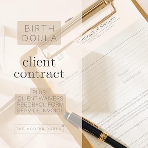 Birth Doula Contract Template, Doula Contract Bundle, Editable Contract Template, Intake Forms, Doula Paperwork and Tools, Doula Business