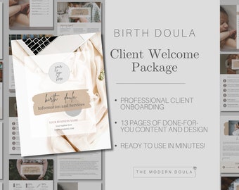 Birth Doula Welcome Packet, Doula Client Welcome Package, Birth Doula New Client Package, Doula Business Forms, Client Onboarding