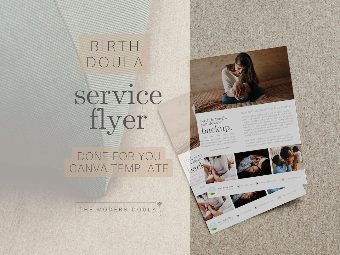 Birth Doula Flyer Template, Doula Marketing Materials, Editable Doula ...