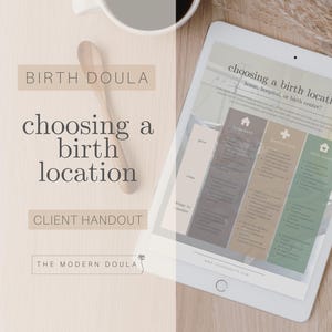 Choosing a Birth Location Handout, Birth Doula Client Handout, Birth Center, Childbirth Education, Birth Plan, Hospital Birth, Homebirth