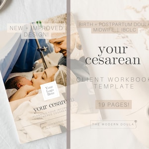 Cahier d'exercices pour cliente doula pour accouchement par césarienne, plan de naissance pour césarienne, cahier d'exercices pour cliente doula accouchement, modèle de document à distribuer Doula, formulaires de plan de naissance
