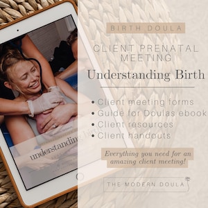 Birth Doula Prenatal Meeting, Editable Client Meeting Canva Template, Childbirth Education, Doula Business Forms, Doula Client Handouts