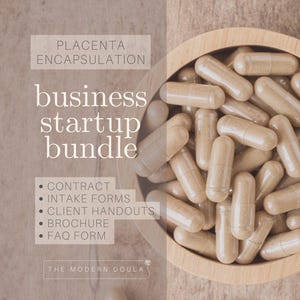 Placenta Encapsulation Business Startup, Placenta Encapsulation Contract, Postpartum Doula Services, Postpartum Planning, Doula Business