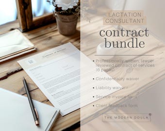 Lactation Consultant Client Contract, Breastfeeding Counsellor Contract, IBCLC contract, Client Intake forms, Lactation Counsellor Forms