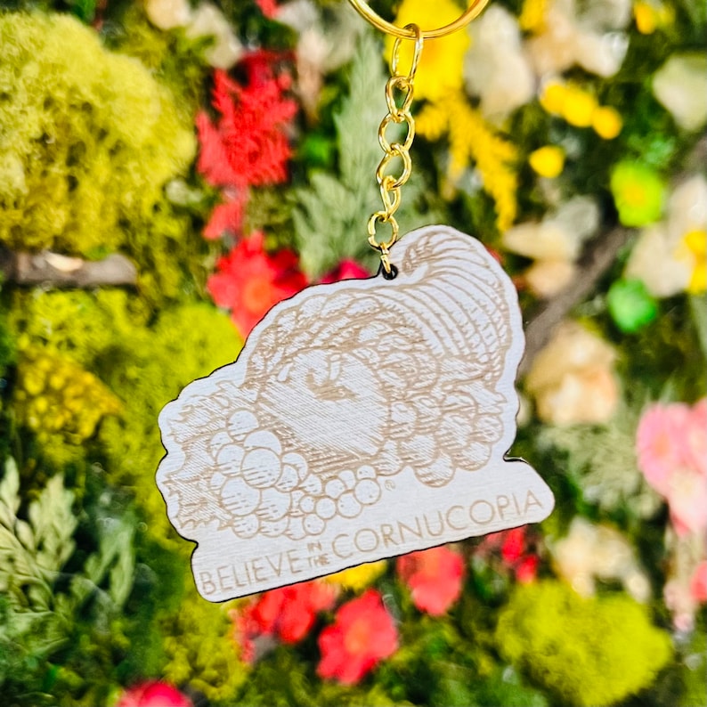 Cornucopia Fruit of the Loom Mandela Effect Conspiracy Theory Keychain