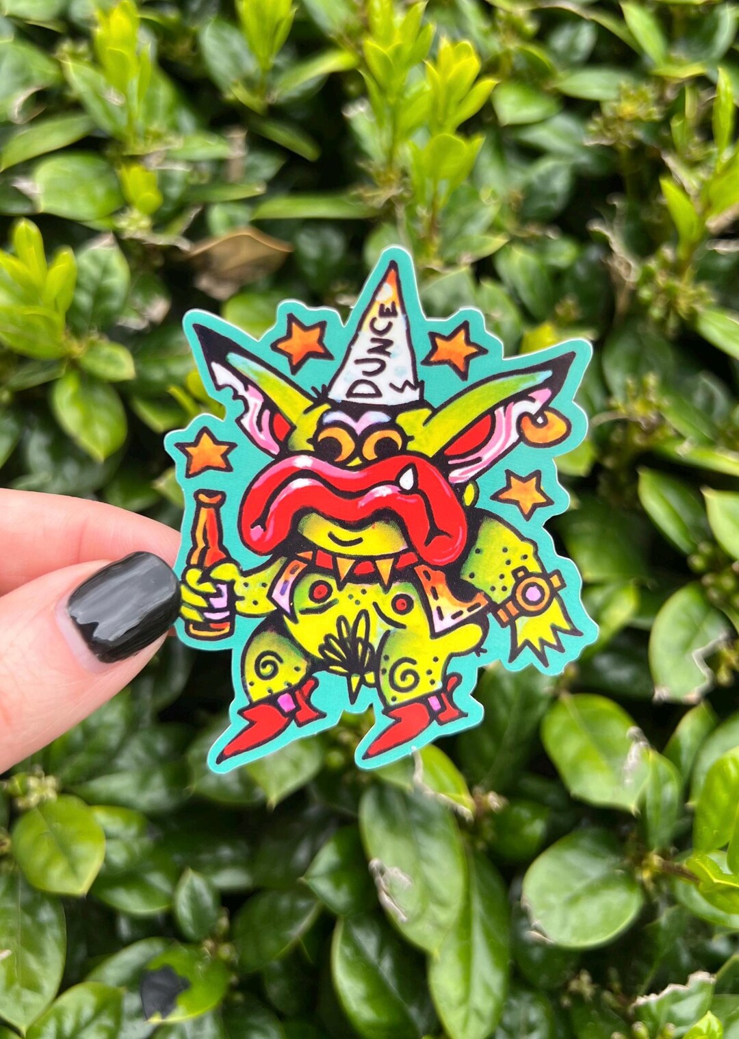 Dunce Sticker Goblin Dunce Funny Original Art Vinyl Sticker - Etsy