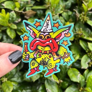 Goblin Dummkopf Original Art Vinyl Aufkleber