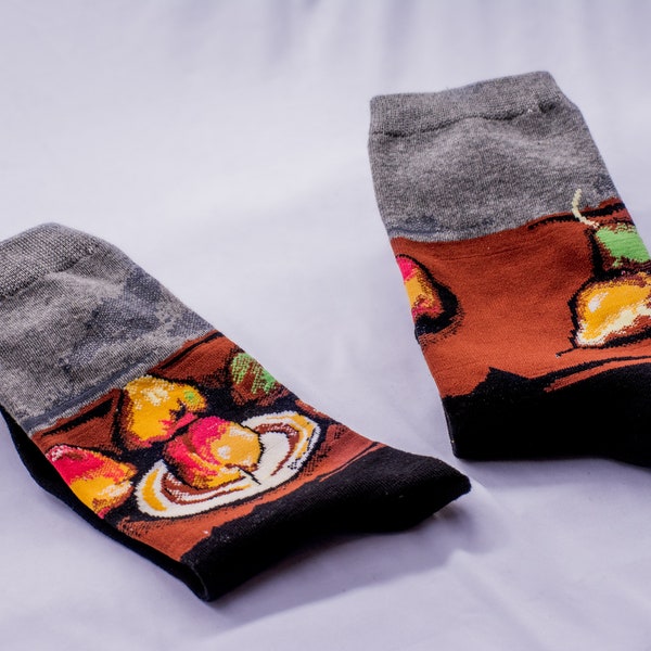 Chaussettes coton originales vintage peintures artistiques universelle fait main Arcimboldo - HP01