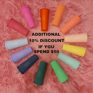 Studded Tumblers with lids and straws | Reusable Customizable Honeycomb Cup |  Matte and Iridescent | 24oz | Various Colors