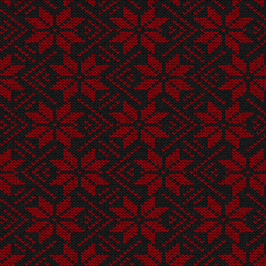 Poinsettia Knittinng Machine Punch Card Pattern