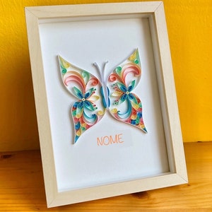 Quadro farfalla personalizzato quilling