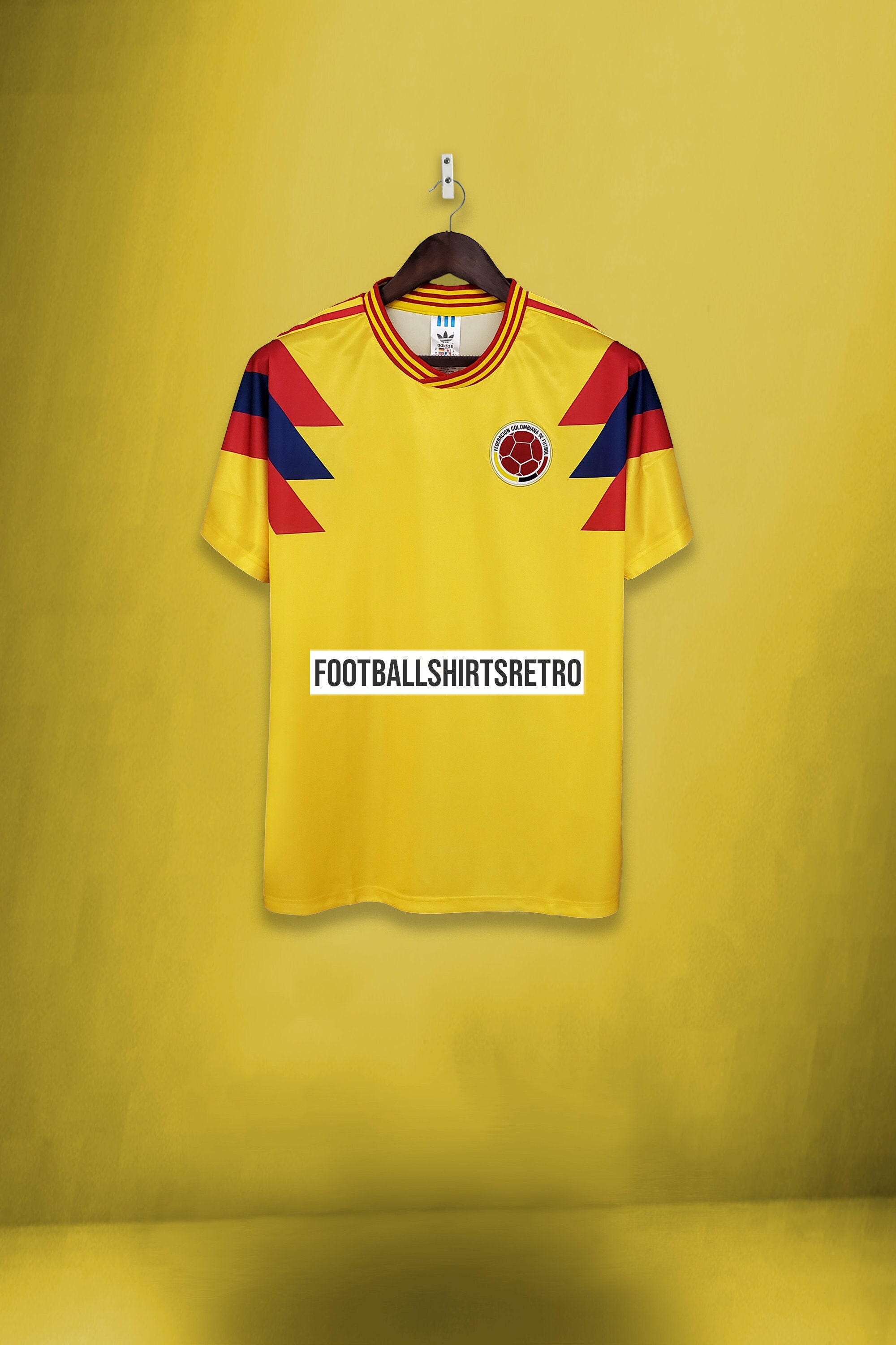 retro colombia football shirt