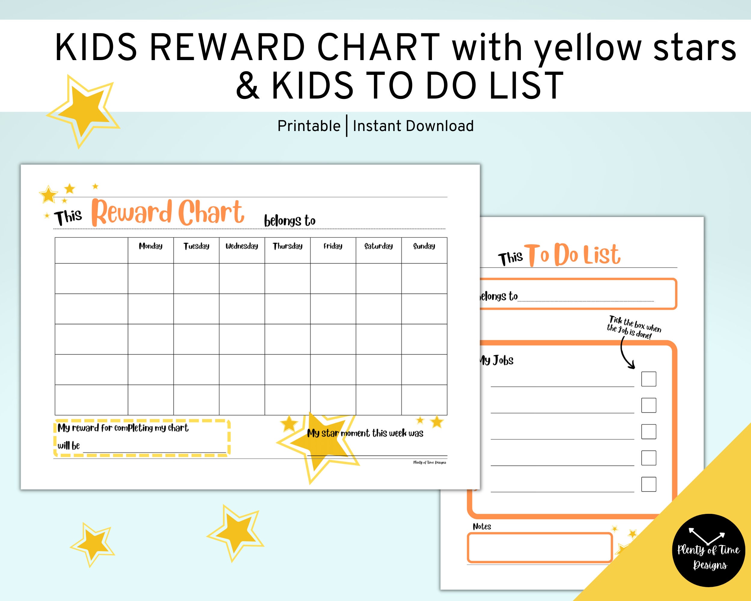 Star Reward Chart Template