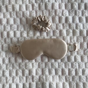 Maschera per dormire di lusso in pura seta di gelso / Maschera per dormire regolabile in seta / Maschera per dormire in seta da 19 momme con imbottitura morbida di lusso / Maschera per dormire da viaggio immagine 9
