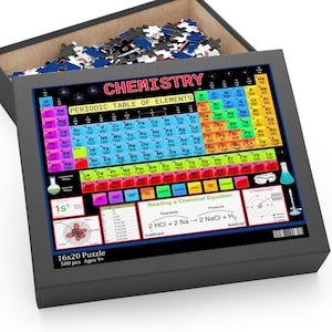 Rompecabezas de química, tabla periódica de elementos, rompecabezas de 252 y 500 piezas, juguetes STEM con temática científica, herramientas divertidas de aprendizaje escolar en el hogar