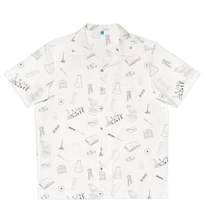 Science-Themed Hawaiian Shirt, Chemistry and Biology Lab button up shirts, Lab Science shirts with collar, Science lab equipment shirt gifts