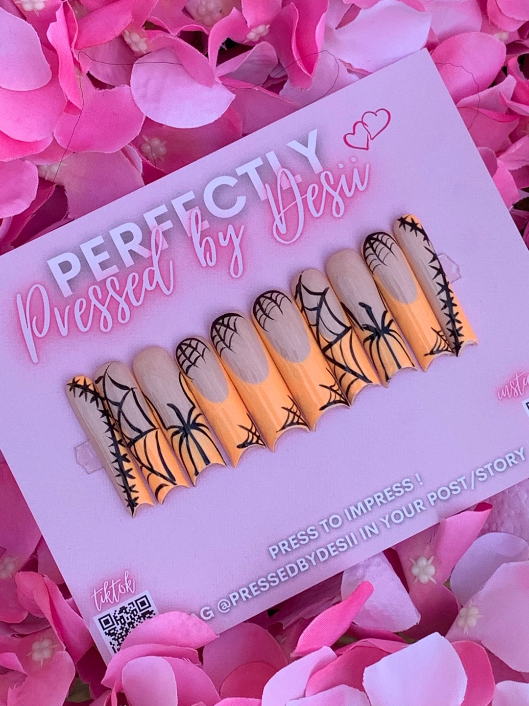 SPIDER WEB NAILS Pumkin Nails Halloween Nails Acrylic Nails Etsy spider-web-nails-pumkin-nails-halloween-nails-acrylic-nails-etsy