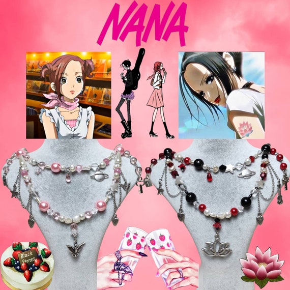 Nana & Hachi Inspired Necklaces, Grunge Strawberry Rockstar Nana Hachi  Inspired Nana Osaki, Nana Komatsu Jewelry, Exclusive for Manga Lovers 