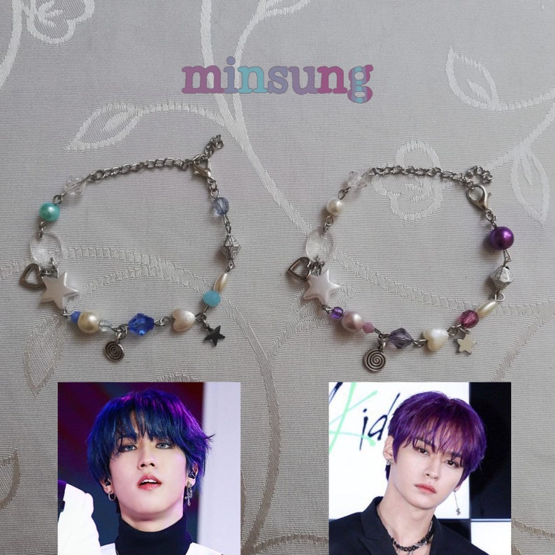 Lot De 2 Bracelets & Colliers Stray Kids Merch – Inspiré SKZ & SKZoo – Cadeaux Fans Kpop – Tenue Concert