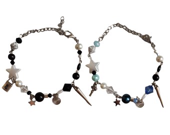 Gojo und Geto inspiriert Bettelarmbänder, Glasperlen