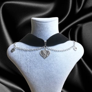 Velvet Black Choker, Vintage, Gothic, Adjustable Necklace, Choker Collar Velvet For Women