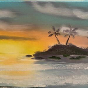 Island Sunrise. Landscape Painting