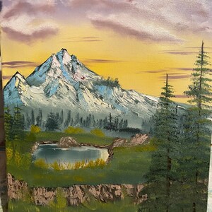 Hidden Pond- Mountain landscape oil painting