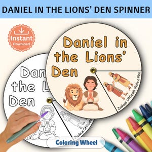 Daniel in the Lions Den Bible Craft | Daniel Sunday School Lesson | Book of Daniel Colouring Page | Bible Heroes Sunday School Activity