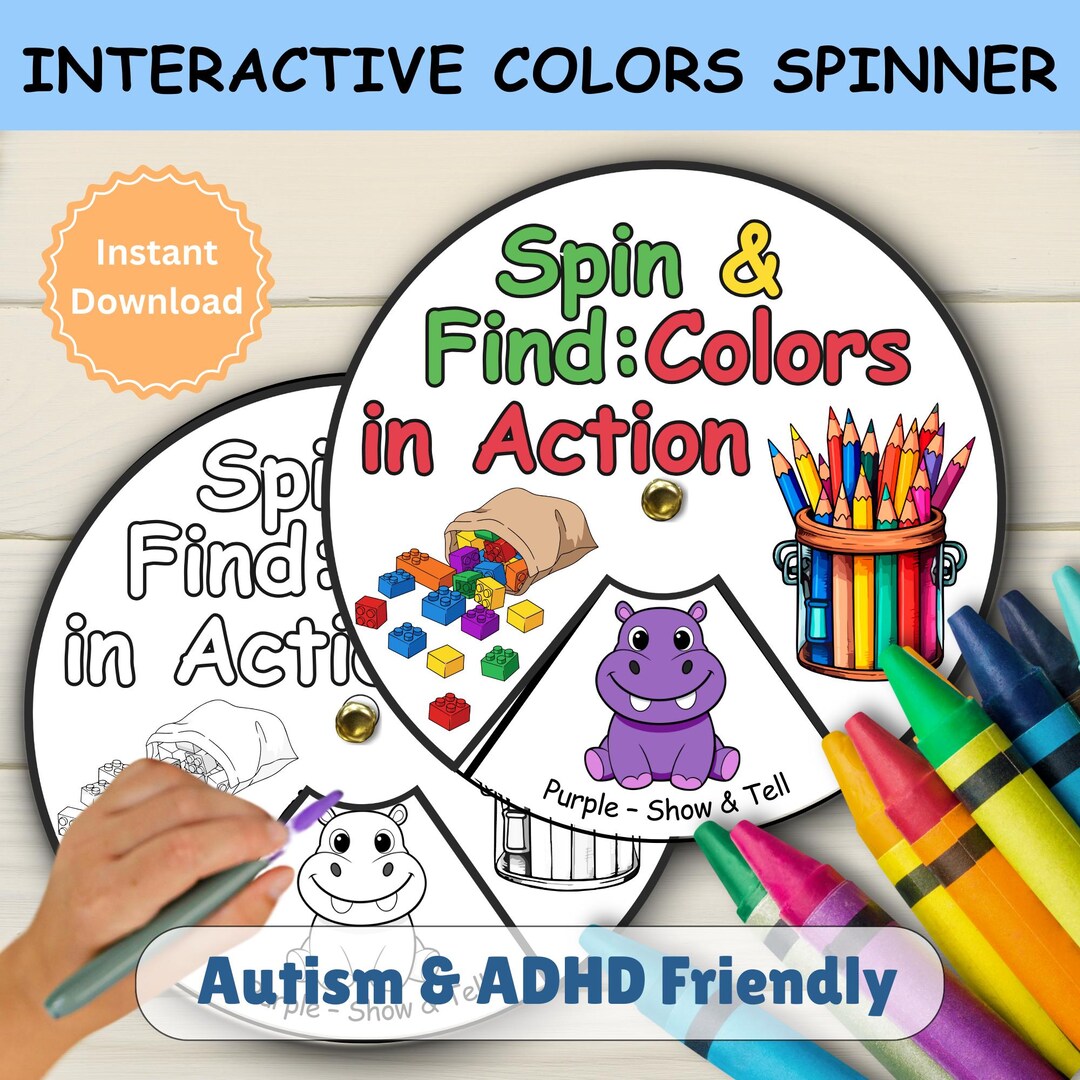 Kids Color Learning Spinner | Color Learning Wheel | Interactive Pre-k ...