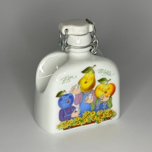 West Germany Funny Design Vintage Ceramic Flask Decanter