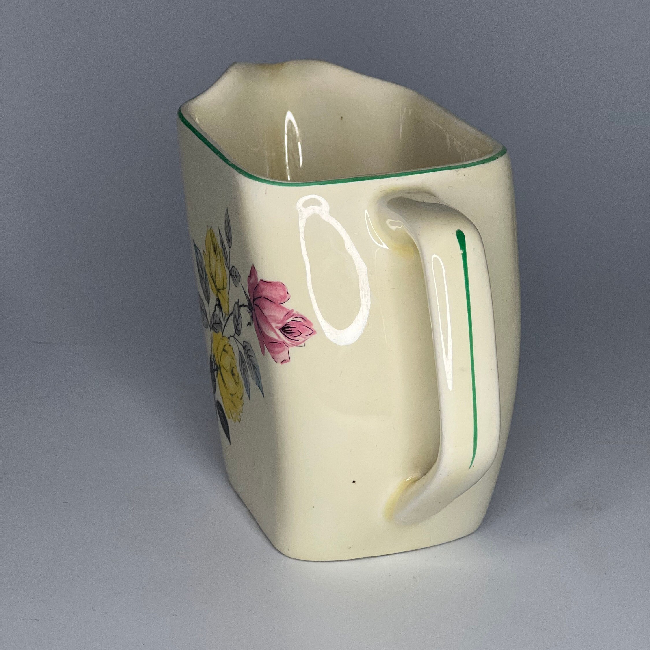 Vintage Lord Nelson Mid Century Angular Pitcher Milk Jug in Floral ...