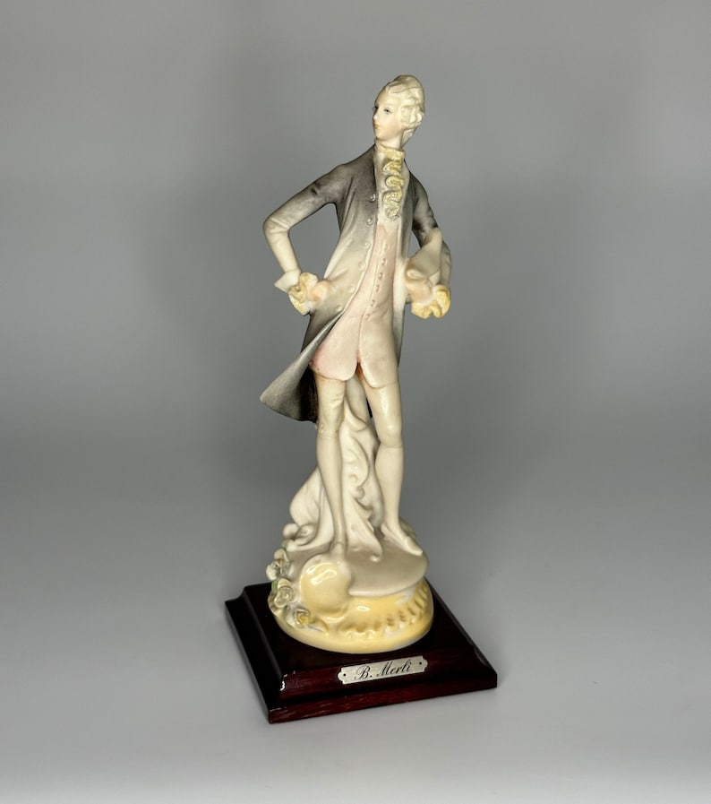 Vintage B. Merli 1984 Italian Capodimonte Porcelain Figurine of a