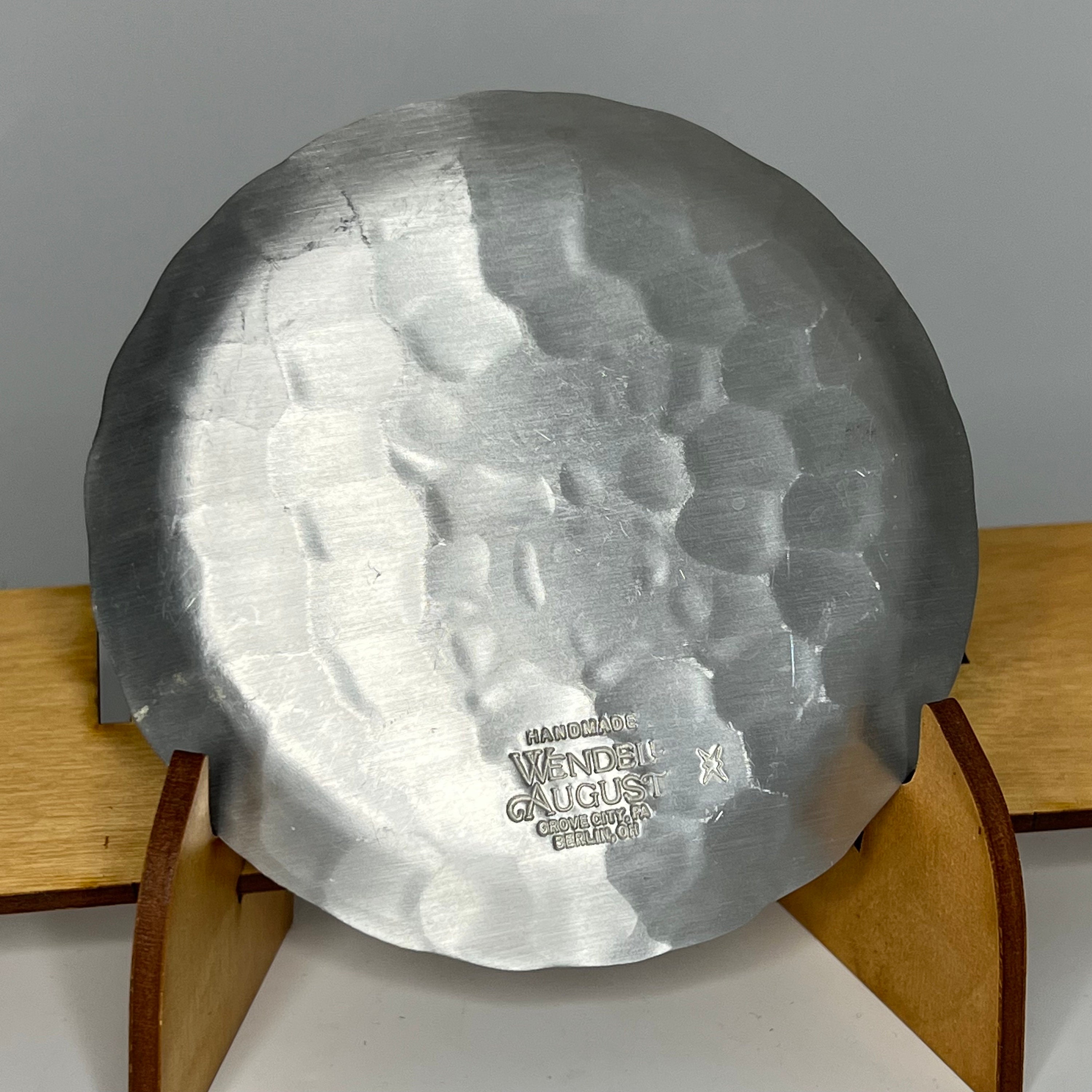 Vintage Wendell August Hammered Metal Plate Trinket Tray Etsy