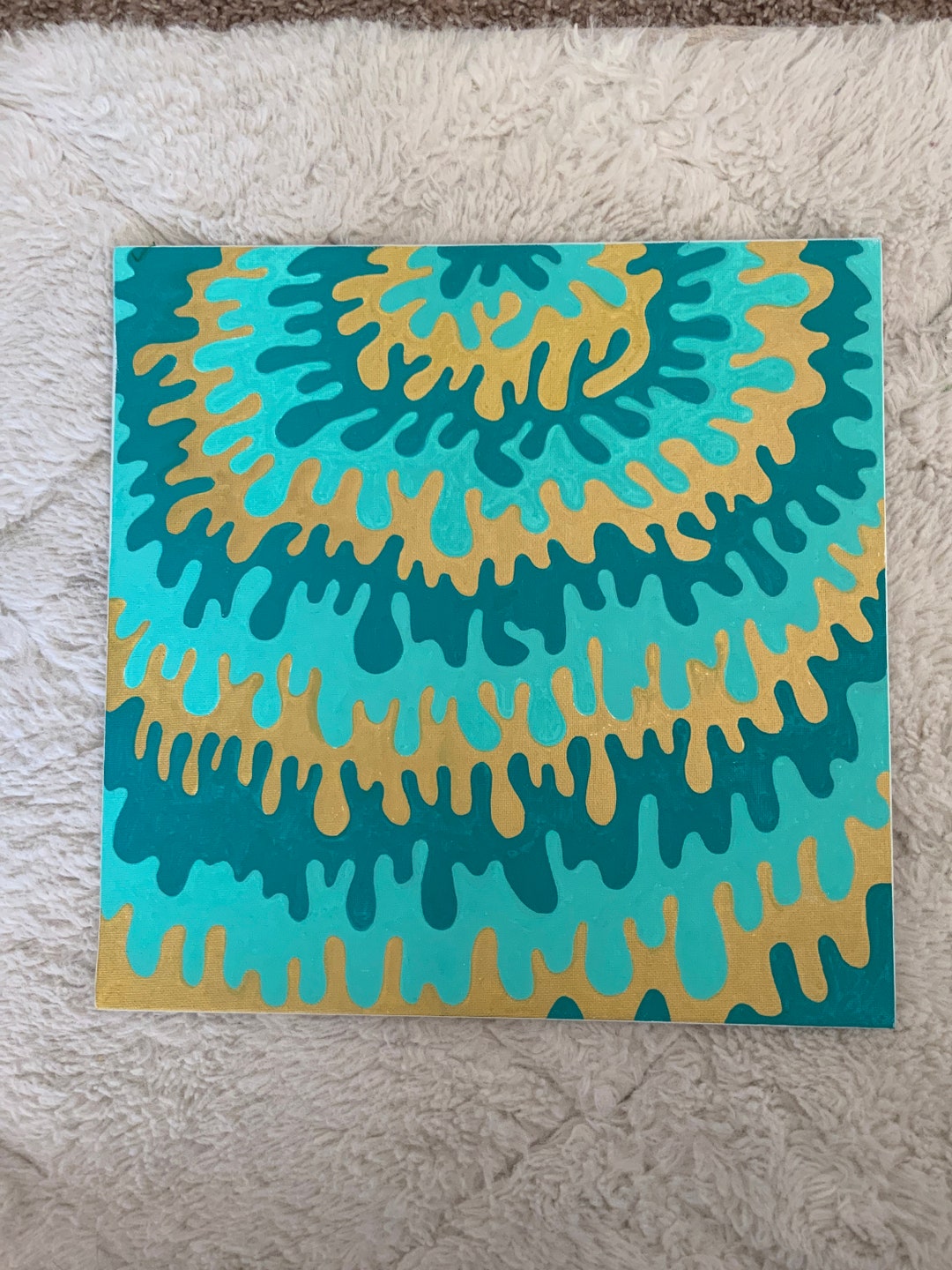 Original Line Art on Canvas Panel Etsy