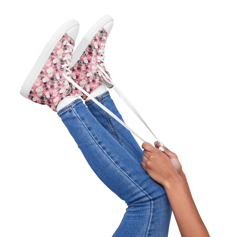 pink nike shoes with flowers