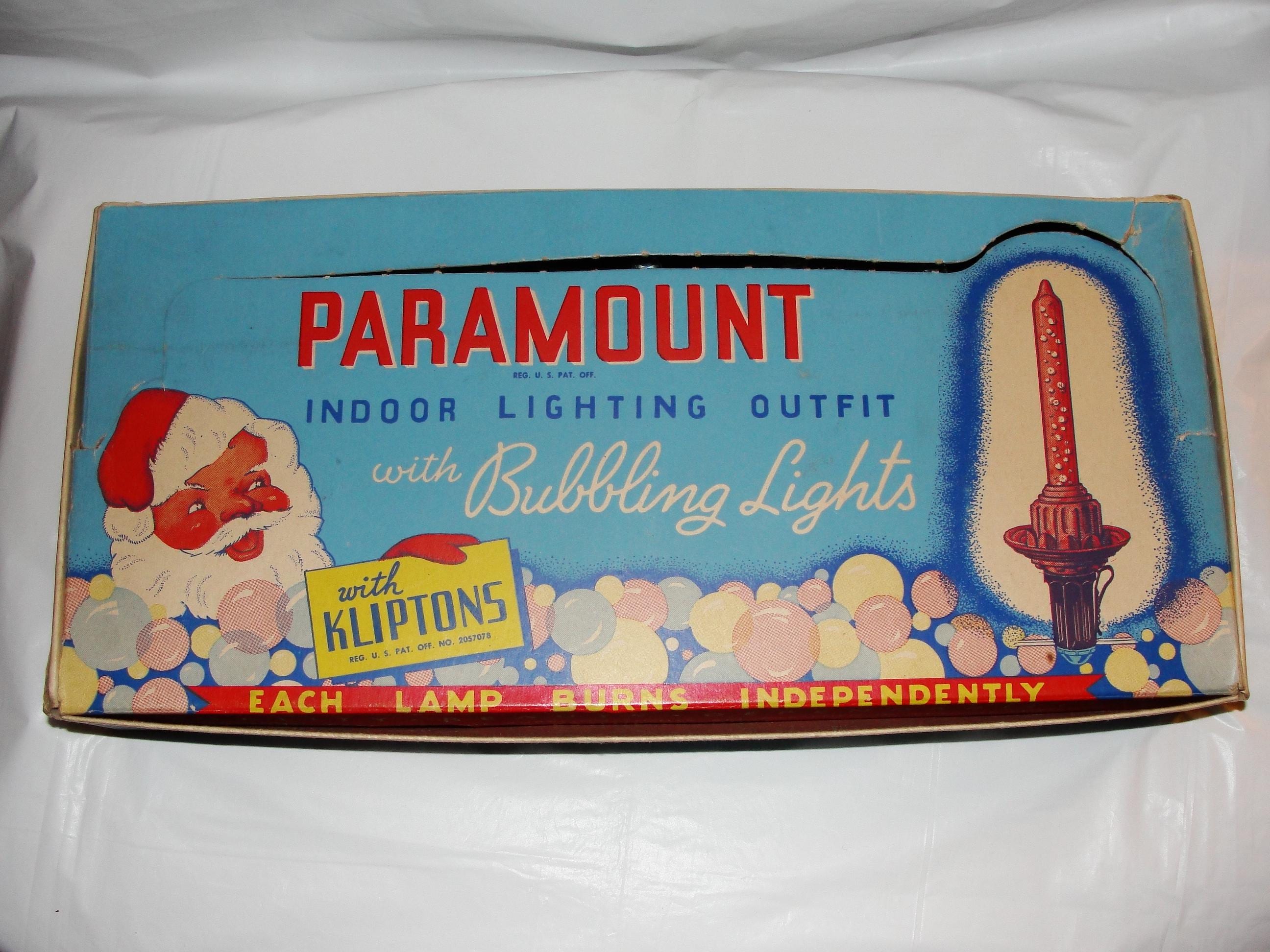 RARE HTF Vintage Paramount Oil Bubble Lights set of 7 - c7 Lights ALL Original Bulbs, Bases, & Oil Tubes!!  No "After-Market" items here :-)