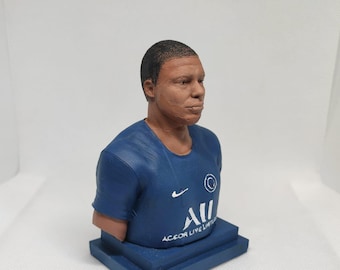 Kylian Mbappé Lottin, La Liga Bust Mbappé Statue Soccer Player Bust Football Bust Sports Fan Bust Collectible Bust Handcrafted Bust