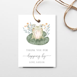Frog Birthday Party Favor Tag Template, Frog Birthday Party Thank You Tag, Instant Download, Printable Frog Tag