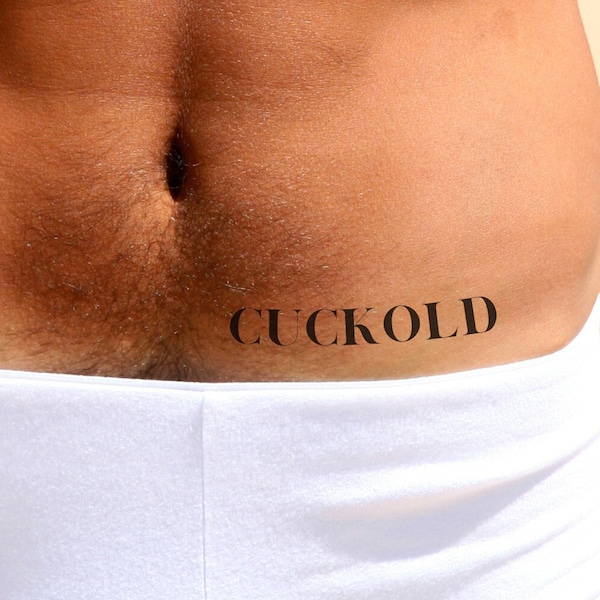 Cuckold Temporary Tattoos (Set of 4) Gift for Her/Him